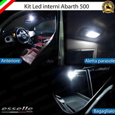 KIT LED INTERNI ABITACOLO PER ABARTH 500 595 695 COMPLETO CANBUS 6000K BIANCO