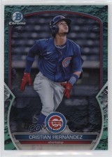 2023 Bowman Chrome Prospects Aqua Lunar Crater Refractor Cristian Hernandez 1g1q