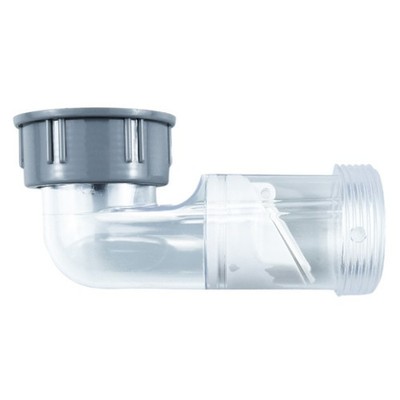 Drain Pipe Adapter Set with Deodorizing Feature in Transparent Gray Color