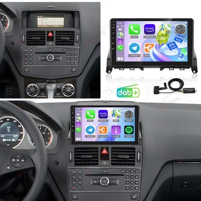 DAB+ Android 15 Für Mercedes Benz C-Klasse W204 2006-2011 Autoradio Carplay Navi