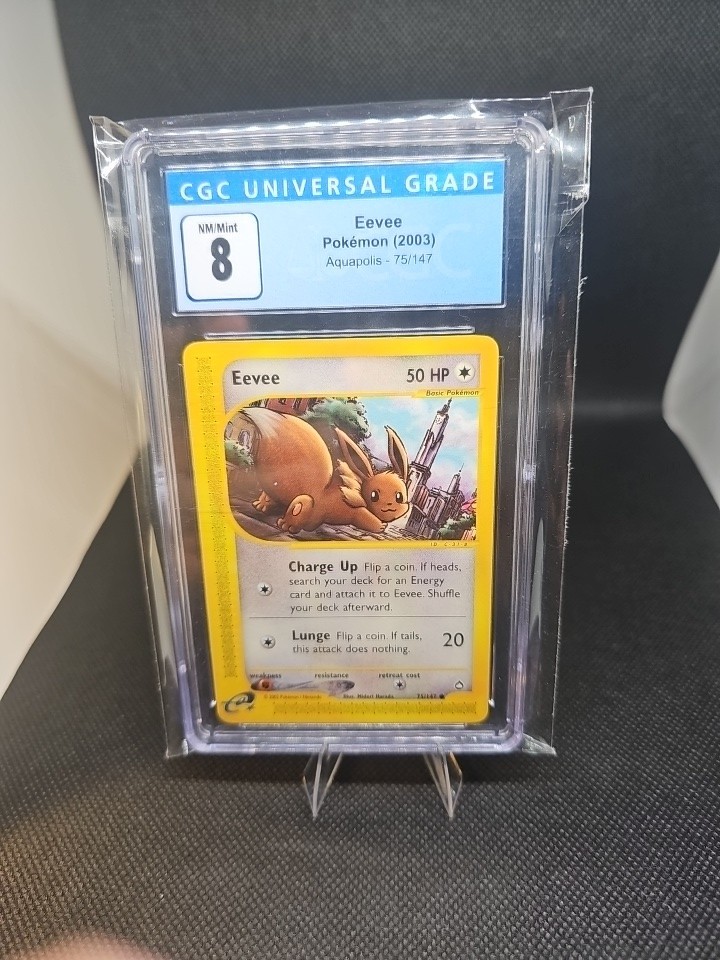 The Pokémon Company Aquapolis Eevee Aquapolis Pokemon S4 #075/147 /147 CGC 8
