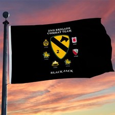 2nd Brigade Combat Team Black Jack Flag 3x5Feet with Brass Grommets Decor