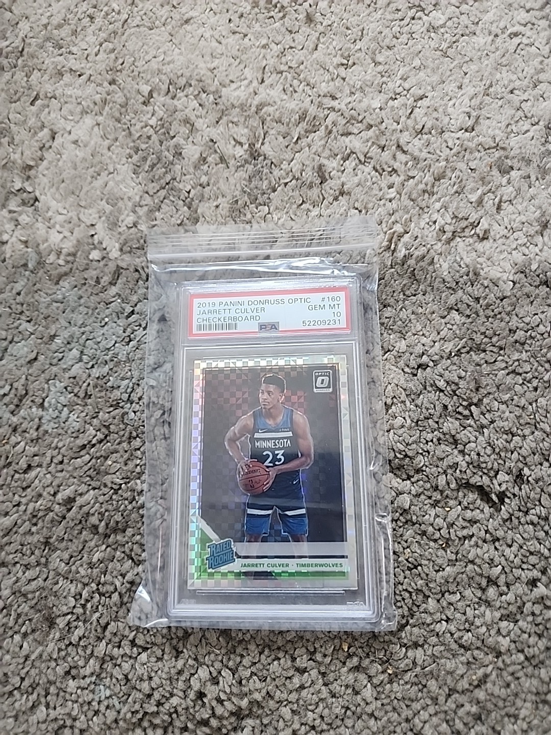 2019 Panini Donruss Optic Jarrett Culver Checkerboard Psa10 #160