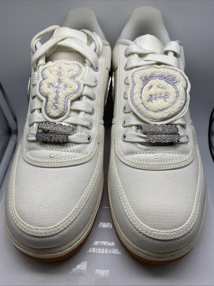 Size 10 - Travis Scott x Nike Air Force 1 Sail for sale online | eBay
