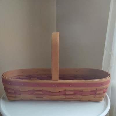  Vintage Longaberger 1995 Tulip Single Handle Basket  