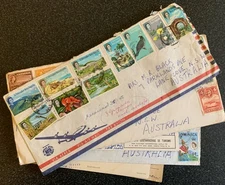 British Commonwealth Postal History Covers & Postcards x 9