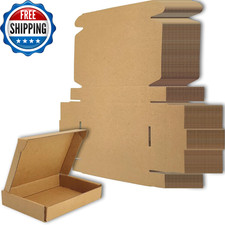 6X4X1 Inches Small Shipping Boxes Set of 50 - Brown Mailer Corrugated Cardboard