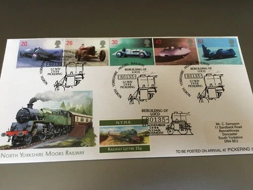 GB STAMPS NORTH YORKSHIRE MOORS RAILWAY FIRST DAY COVER 1998 SPEED