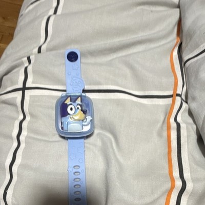 VTech Bluey Kids Digital Flip-Top Watch Alarm Timer Quartz Blue Plastic