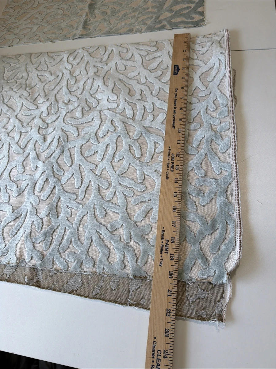 Luxury ABBEYSHEA Velvet Fabric Remnants Merits H20 Sage Seafoam Coral Velvet 2pc