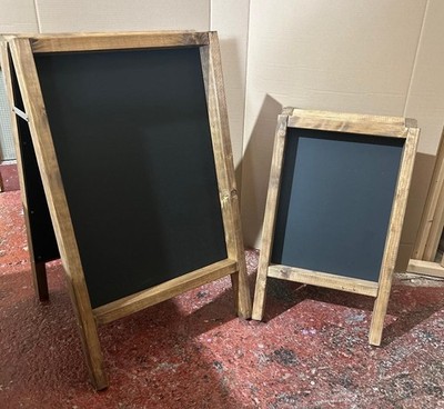 STABILE 3'' X 2'' HOLZRAHMEN A-BOARD TAFEL - 2 GRÖßEN - CAFE BAR PUB HOTEL