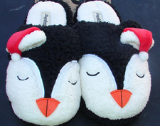 Dearfoams Cozy Comfort Slippers CAT WITH HAT,Women's 5-6, Men 3-4 NEW