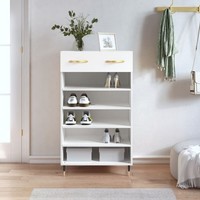 Schuhschrank Weiß 60X35X105 Cm Holzwerkstoff