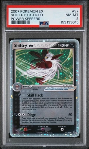 PSA 8 Shiftry ex 97/108 EX Power Keepers Holo Ultra Rare 2007 Pokemon Card