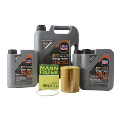 8L Liqui Moly Top Tec 4210 0W-30 Mann Engine Oil Change Kit for LR2 S80 XC60 L6