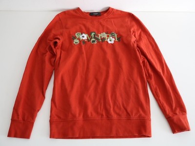 Amiri Sweatshirt mit Blumen-Logo-Stickerei und Rundhalsausschnitt Rot Herren Größe S