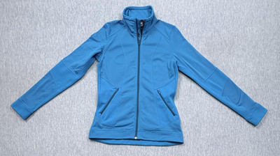 The North Face Soft Shell Jacket Womens Small Blue Full Zip Fleece Lined Stretch