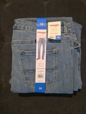 Wrangler Women's Size 12 31X32 High-Rise Bootcut Jeans Blue Stretch Denim
