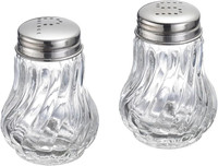 Salz- Und Pfefferstreuer-Set, 2-Tlg., FassungsvermöGen: Je 50 Ml, Glas/Rostfreie
