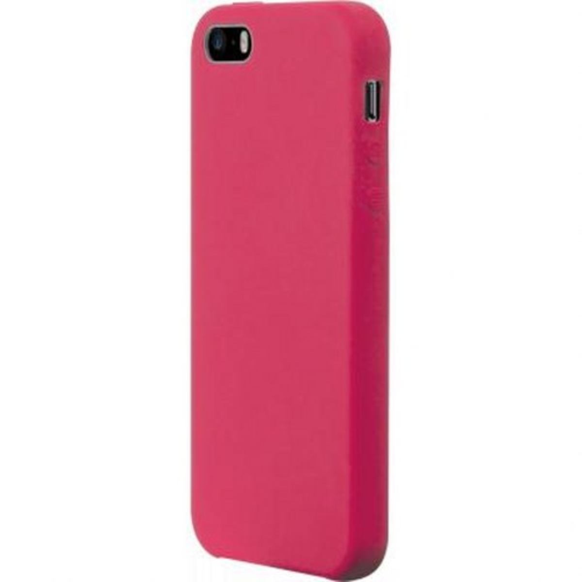 Coque iPhone SE/5S/5 BigBen rigide en silicone rouge soft touch - 2