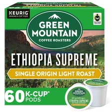 Green Mountain Coffee Roasters Ethiopia Supreme, Keurig K-Cups, 60 Count