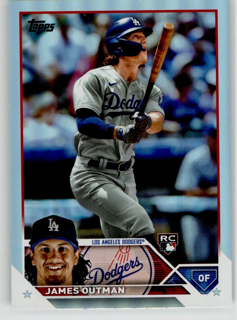 James Outman 2023 Topps Rainbow Foil 395 Los Angeles Dodgers Rookie
