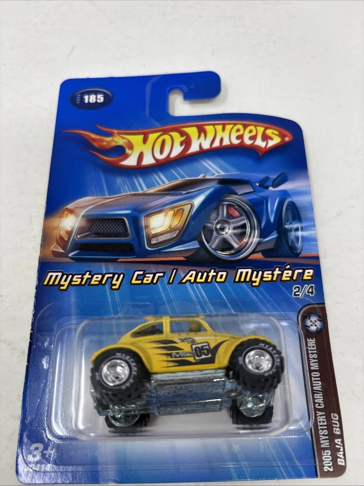 风火轮 2005 Mystery Car 2/4 Baja Bug #185 Real Riders 带保护 — 第 2/4 张图片