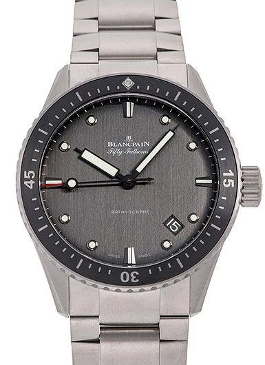 Blancpain — Blancpain Fifty Fathoms Bathyscaphe 5000-1210-98S Titanium 43mm #KMW496