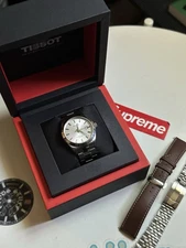 Tissot Gentleman Powermatic 80 Silicium Silver Dial Silver Steel Strap Watch