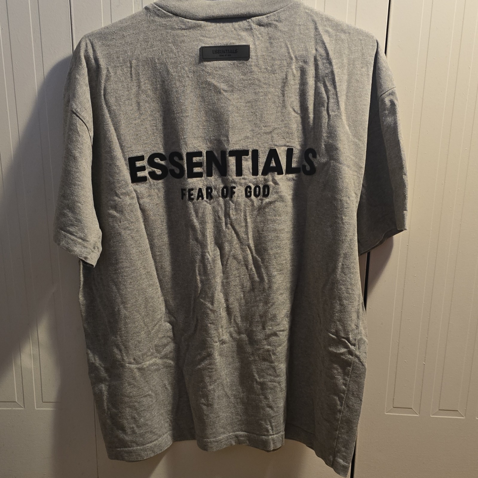 Essentials Fear of God Men's Gray Cotton Logo Short Sleeve T-Shirt Size S thumbnail 2
