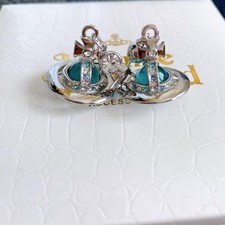 Vivienne Westwood Tiny Orb Sharpe Earrings Rhinestone Unused Authentic No Box