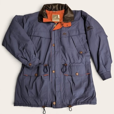 Helly Hansen Helly-Tech Herren Winter Jacke halblang blau/orange/schwarz L Lederkragen