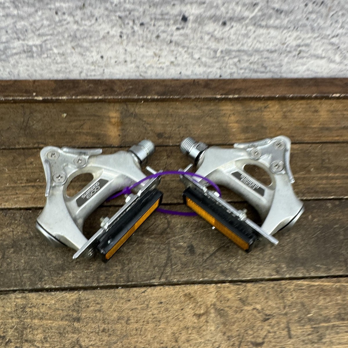 Vintage Shimano 600 PD-6207 Road Bike Pedals 9/16 Pair Silver 430g