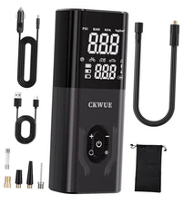 Tire Inflator Portable Air Compressor, 180PSI Cordless Air Compressor, 6X 