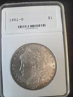 1901-O MORGAN DOLLAR , CH BU+ PRISTINE, CRACK-OUT EBAY UNAPROVED GRADING CO