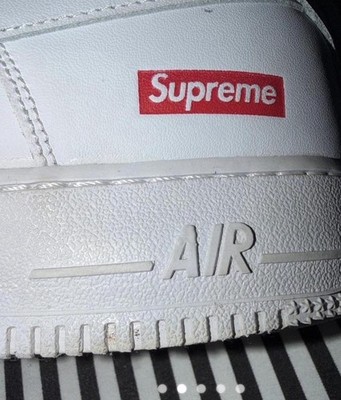 Nike Air Force 1 Low x Supreme Box Logo White/Red Laces CU9225-100 2020