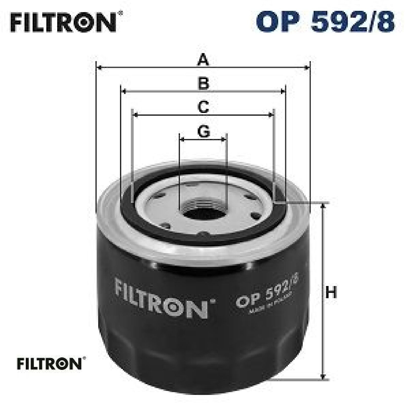 FILTRON OP592/8 Ölfilter Motorölfilter