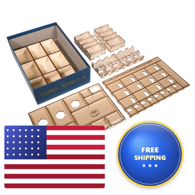 The Broken Token Terra Mystica Compatible Game Organizer - Wood Storage