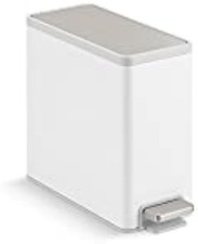 Kohler 20957-STW 2.5Gallon Slim Step Trash Can,White Stainless Steel