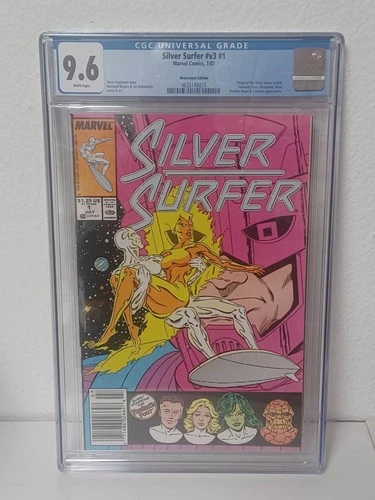 SILVER SURFER V3 #1 NEWSSTAND (Marvel Comics, 1987) CGC Graded 9.6 ~ White Pages