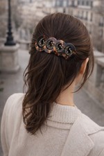 Vintage French Tortoiseshell Barrette Hair Clip Made in France 3  