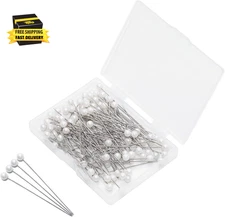 100Pcs Corsage Pins, round Ball Head Sewing Pins, Bouquet Pins, Straight Pin for