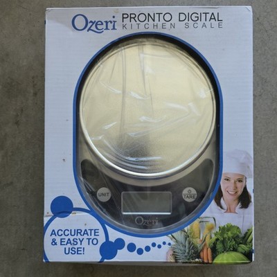 NEW Ozeri PRONTO Digital Kitchen SCALE Elegant BLACK Silver SCALE Accurate HANDY
