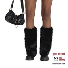 Faux Fur Leg Warmers  Boot Covers  Cozy Fuzzy Boot Cuffs for Women, 80s