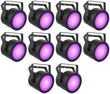  10 Chauvet DJ COREpar UV 120 ILS UV COB LED D-Fi USB DMX Par Can Wash Lights