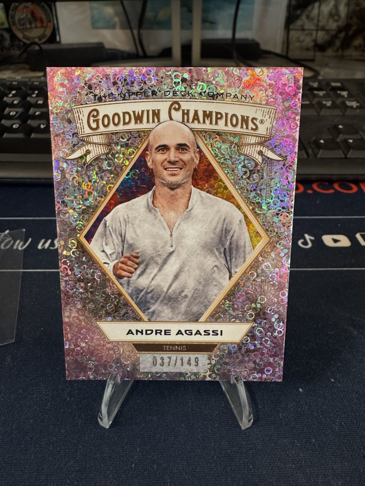 2025 Upper Deck Goodwin Champions Pink Confetti /149 Andre Agassi #8