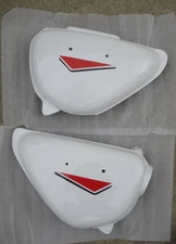 NEW Pair White Side Cover Honda CB100 CB125 CB125S   A Pair LH&RH