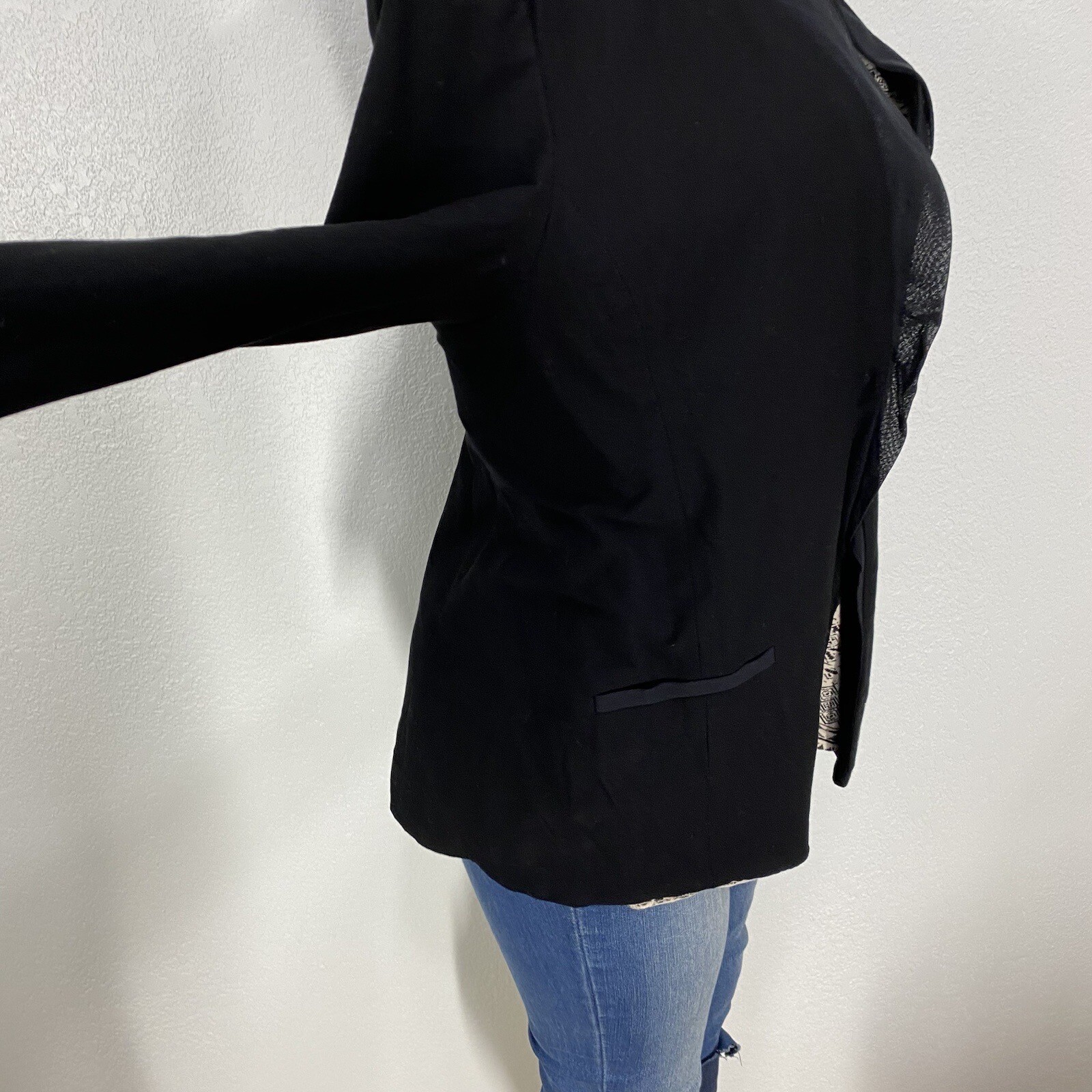 Eileen Fisher Single Snap Crepe Basic Blazer Jack… - image 3