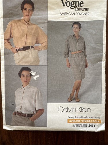 4 Vogue Patterns 12 14 16 Uncut Calvin Klein Yves Saint Laurent Vintage 1989-92 - Picture 8 of 16