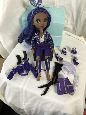 MGA Rainbow High Krystal Bailey Doll with Outfits -PARTIAL REPAINT -for TLC